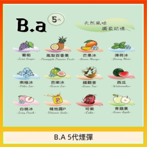 B.A 5代主機煙彈電子煙一盒三顆